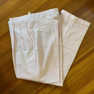 Men’s pink seersucker dress pants. 36R x 32 L